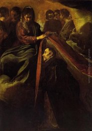 La Vergine appare a San Ildefonso e dandogli una veste