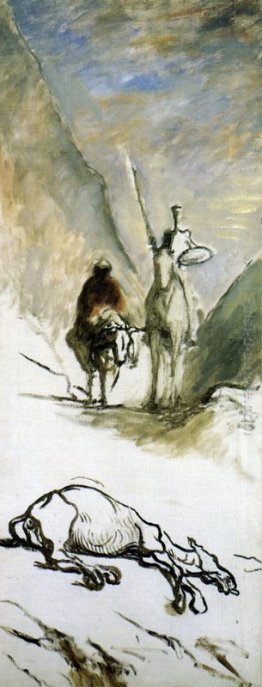 Don Chisciotte, Sancho Panza e il morto Mulo