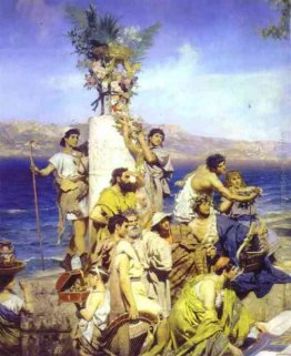 Frine sulla celebrazione del Poseidone a Eleusi (particolare)