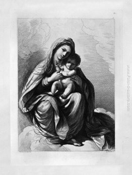La Vergine e il Bambino seduto sulle nuvole di benedizione, del