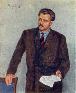 Ritratto di Konstantin Simonov Mikhailovich