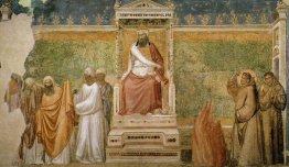 Trial by Fire di San Francesco d'Assisi davanti al Sultano d'Egi