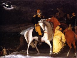 George Washington con la sua traversata l'Esercito di Delaware