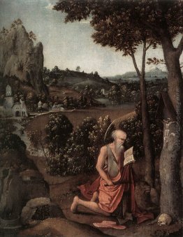 Paesaggio roccioso con San Girolamo