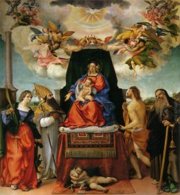 Madonna in trono con angeli e santi, Santa Caterina d'Alessandri