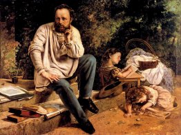 Pierre Joseph Proudhon ei suoi figli nel 1853