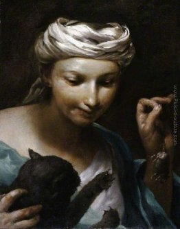 Ragazza con un gatto