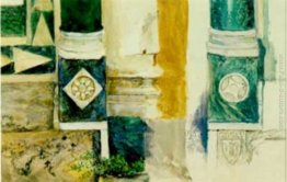 Basi di colonne porta della Badia Fiesolana