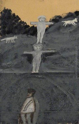 Crocifissione o Allegoria con tre figure e due cani