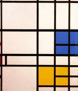 Composizione N. 11 di Londra con blu, rosso e giallo