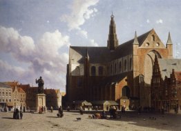 Vista sul mercato di Haarlem Sun