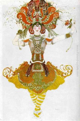 L'uccello di fuoco, costume per Tamara Karsavina