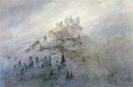 Nebbia di mattina in montagna