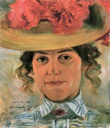 La metà Ritratto di donna con cappello di paglia (Luise Halbe)