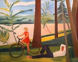 Maine, Ragazza con la bicicletta e Recumbent Man