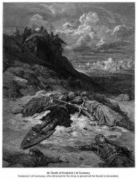 La morte di Federico I di Germania