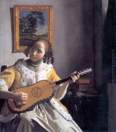 Donna di Youg suonare una chitarra
