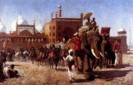 Il ritorno della corte imperiale dal Grande Nosque A Delhi, nel