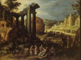 Il Campo Vaccino con una zingara La lettura di un Palm Il Campo Vaccino con una zingara La lettura di un Palm