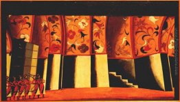 Bozzetto per scenografia, di Glinka Ivan Susanin Bozzetto per scenografia, di Glinka Ivan Susanin