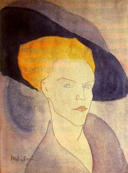 Testa di donna con un cappello Testa di donna con un cappello