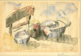 Natura morta con Melograno e padelle Natura morta con Melograno e padelle