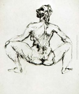 Seduto nudo femminile Seduto nudo femminile
