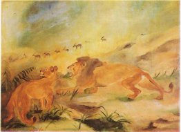 Leone con leonessa Leone con leonessa