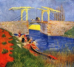 Il ponte di Langlois a Arles con donne che lavano Il ponte di Langlois a Arles con donne che lavano