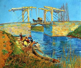 Il ponte di Langlois a Arles con donne che lavano Il ponte di Langlois a Arles con donne che lavano