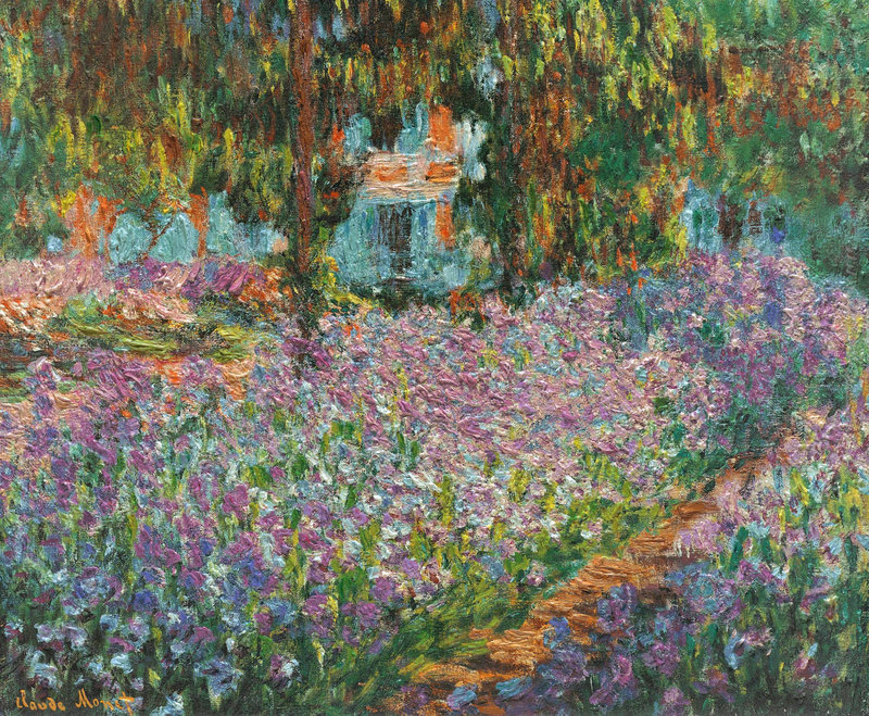 Iris in giardino di Monet