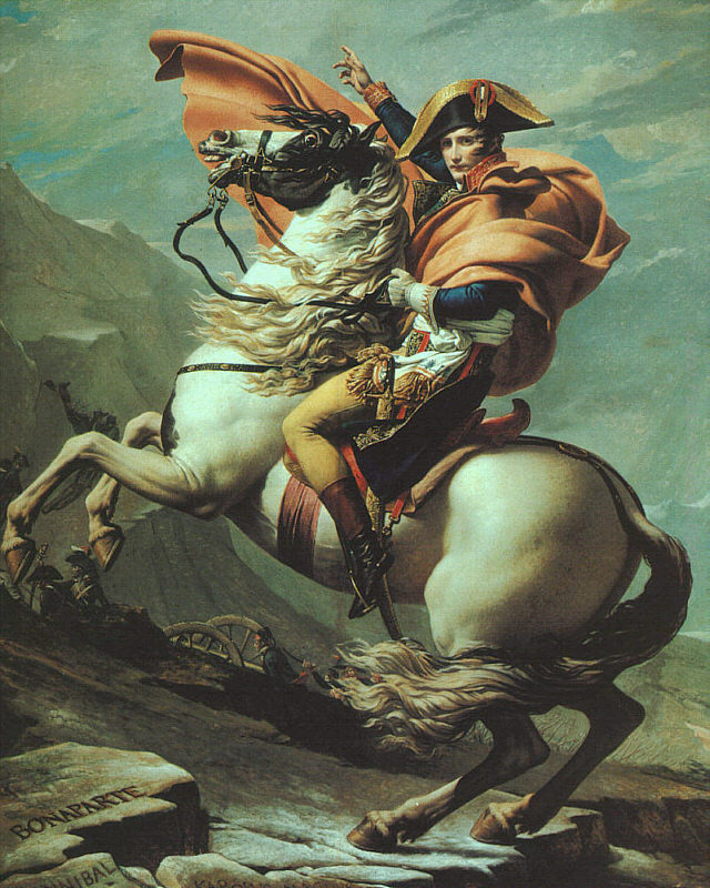Napoleone attraversando le Alpi al San Bernardo, 20 Maggio 1800