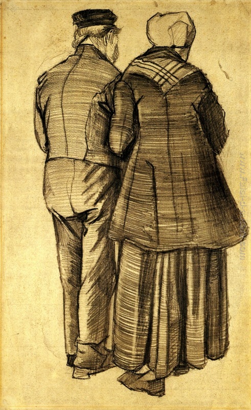 Uomo E Donna Di Spalle Di Vincent Van Gogh In Vendita