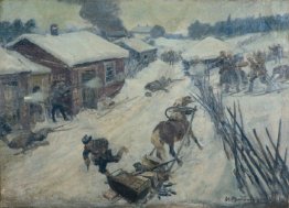 Un episodio della guerra civile. La battaglia nel villaggio. Un episodio della guerra civile. La battaglia nel villaggio.