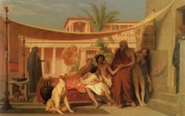 Socrate cerca Alcibiade nella Casa di Aspasia Socrate cerca Alcibiade nella Casa di Aspasia