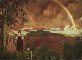 Paesaggio con due contadine e un arcobaleno Paesaggio con due contadine e un arcobaleno