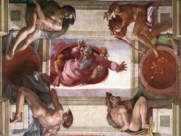 Volta della Cappella Sistina: Dio divisione Terra e Acqua Volta della Cappella Sistina: Dio divisione Terra e Acqua