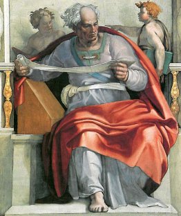 Volta della Cappella Sistina: Il profeta Gioele Volta della Cappella Sistina: Il profeta Gioele