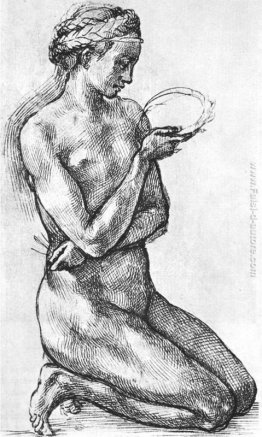 Donna nuda sulle sue ginocchia Donna nuda sulle sue ginocchia