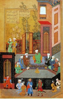 Una pittura in miniatura dal Iskandarnama Una pittura in miniatura dal Iskandarnama