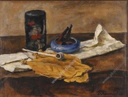 Natura morta. Foglie di tabacco. Natura morta. Foglie di tabacco.