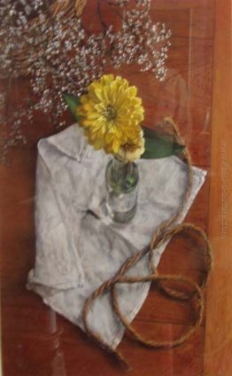 Natura morta con giallo Zinnia Natura morta con giallo Zinnia