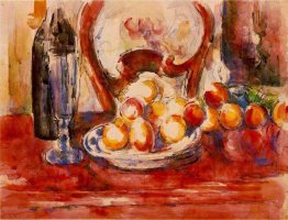 Mele Still Life, una bottiglia e Chairback Mele Still Life, una bottiglia e Chairback