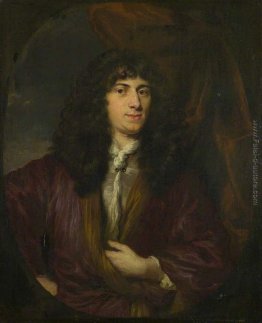 Ritratto di un uomo in una parrucca nera Ritratto di un uomo in una parrucca nera