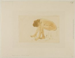 Femme Assise s'essuyant Les Pieds Femme Assise s'essuyant Les Pieds