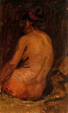 Nudo femminile dalla parte posteriore Nudo femminile dalla parte posteriore