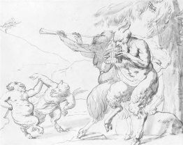 La famiglia di satiri La famiglia di satiri