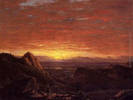 Mattina, guardando ad est verso valle dell'Hudson da Catskill Mo Mattina, guardando ad est verso valle dell'Hudson da Catskill Mo