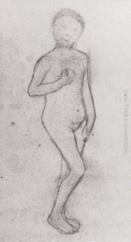 Ragazza nuda in piedi Ragazza nuda in piedi