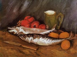 Natura morta con gli scombri, limoni e pomodori Natura morta con gli scombri, limoni e pomodori